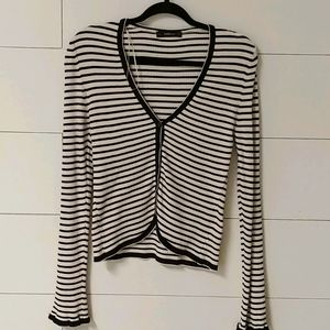 Zara striped cardigan.